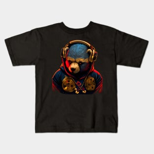 Badass Gangster Bear Kids T-Shirt